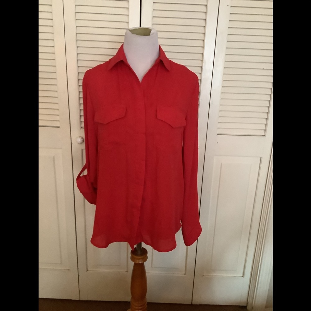 ❤️❤️❤️ Women’s Like New Sam Edelman Red Blouse.